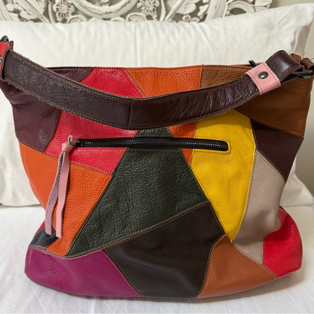 Skull Studded Patchwork Women's Bag - image 3